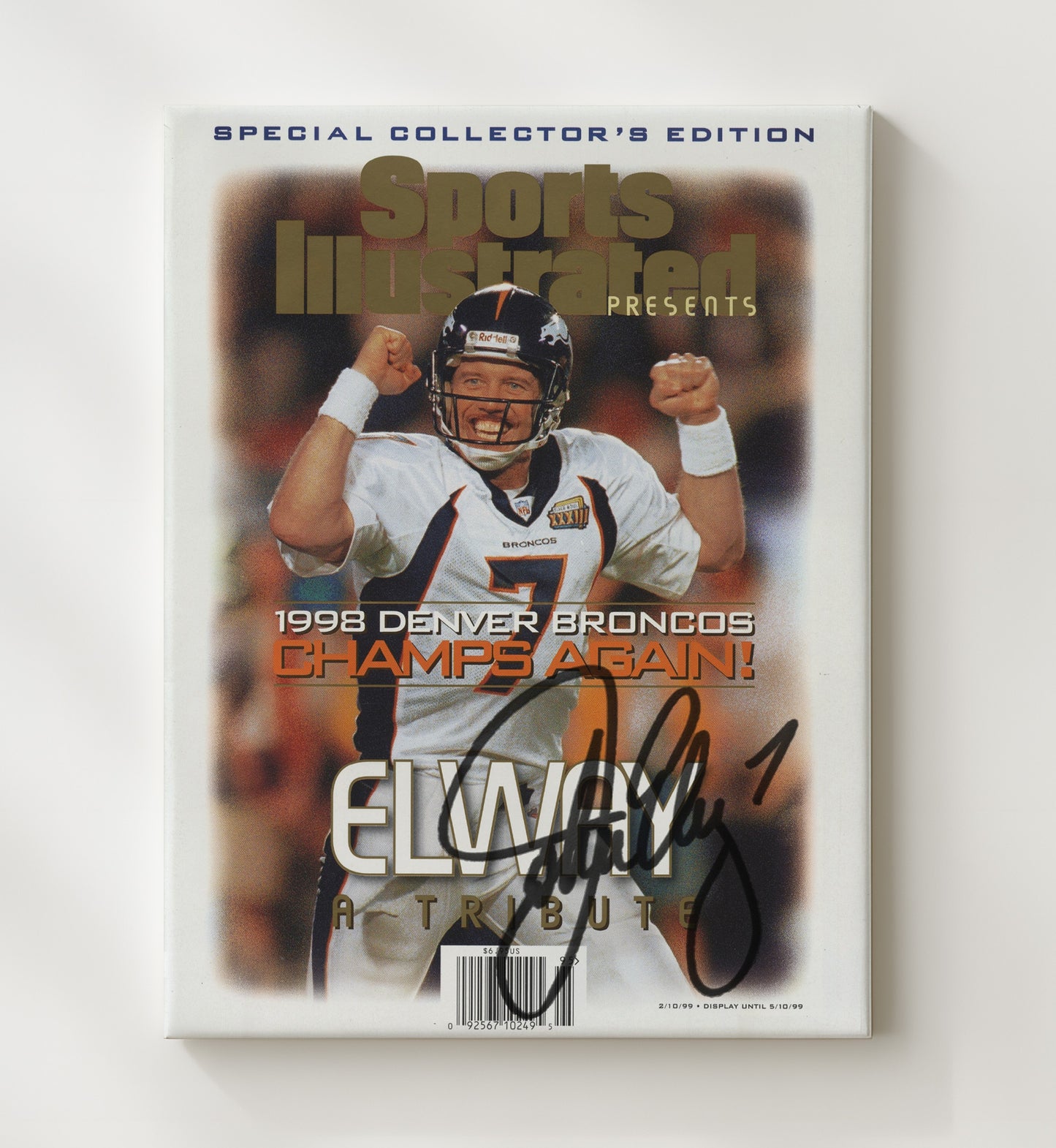Elway Back-to-Back - Denver Dynasty Football Wall Art - football wall art print
