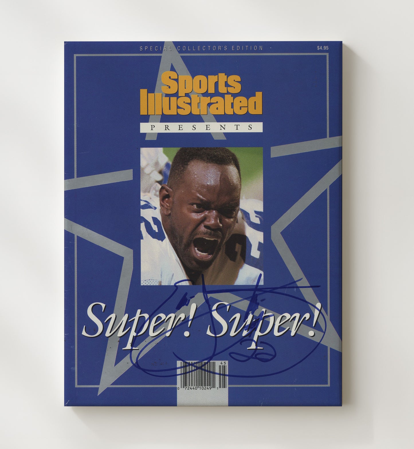 Emmitt Smith - Dallas Football Championship Commemorative Run 1996 SI Cover Football Wall Art - football wall art print