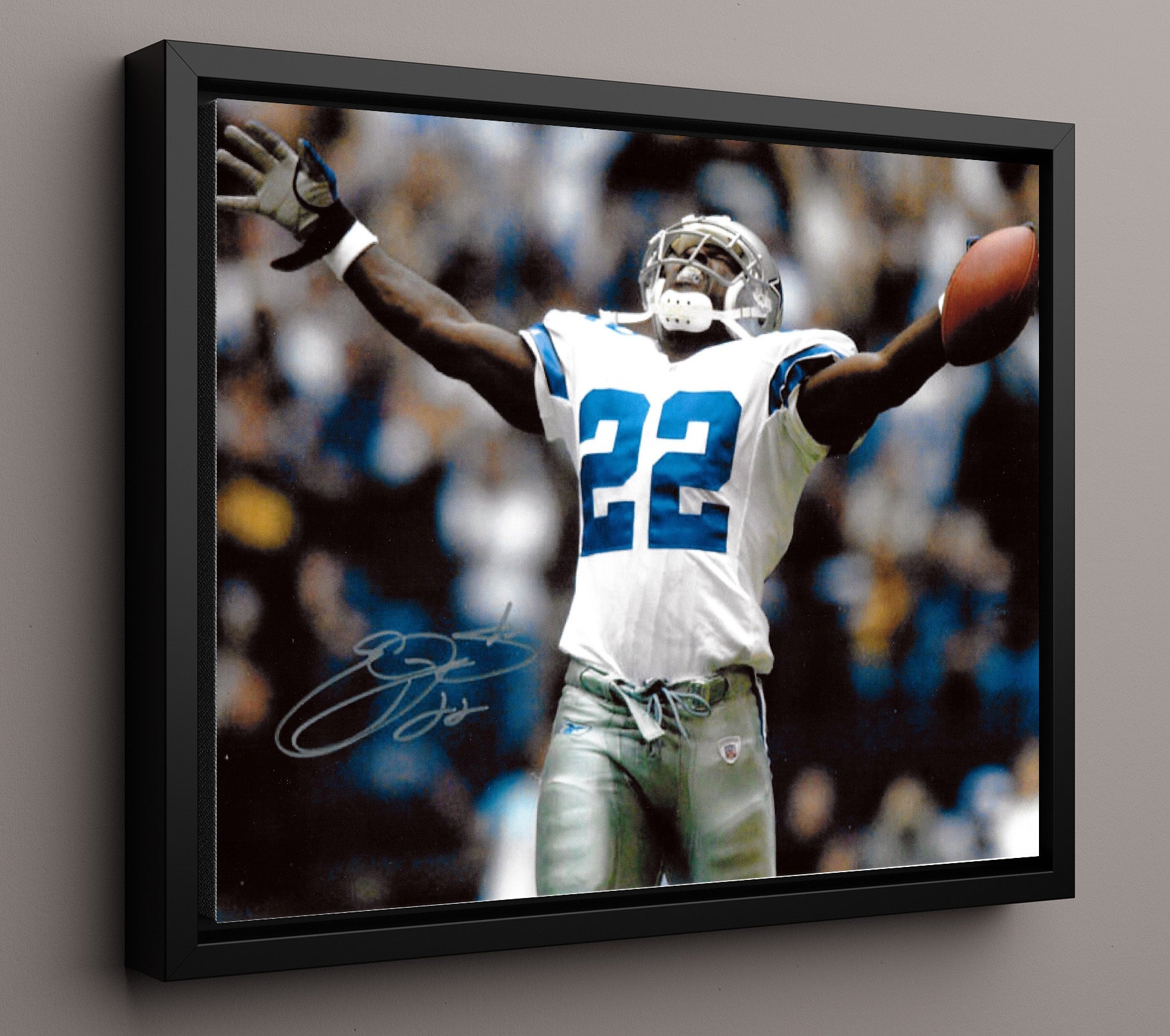 Emmitt Smith - Touchdown Glory Football Wall Art - football wall art print