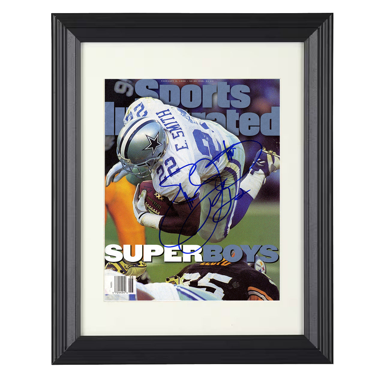 Emmitt Smith Superboys – Star Power Image – 8x10 black beveled framed football wall art