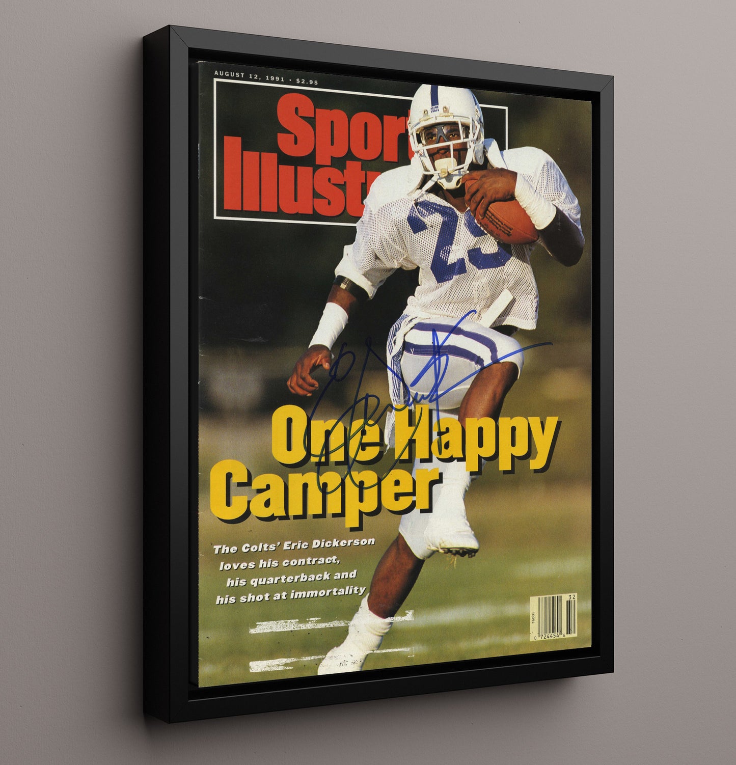 Eric Dickerson - Indianapolis Football One Happy Camper SI Cover 1991 Football Wall Art - football wall art print