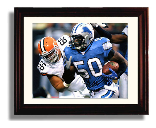Ernie Sims - Detroit Football Linebacker Run with Ball 8x10 Canvas vintage football wall art