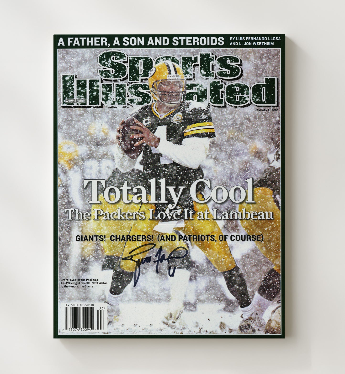 Favre Totally Cool - Snow and Swagger Football Wall Art - football wall art print