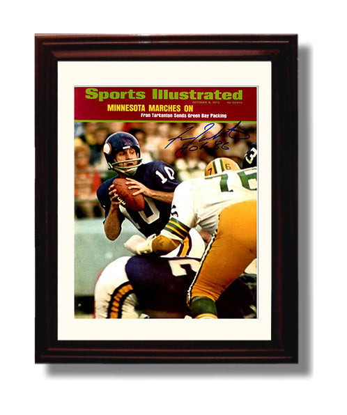 Fran Tarkenton - Minnesota Football SI Cover Passing vs Green Bay 1973 8x10 Canvas vintage football wall art