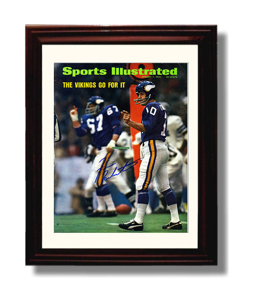 Fran Tarkenton - Viking Valor 8x10 Canvas vintage football wall art