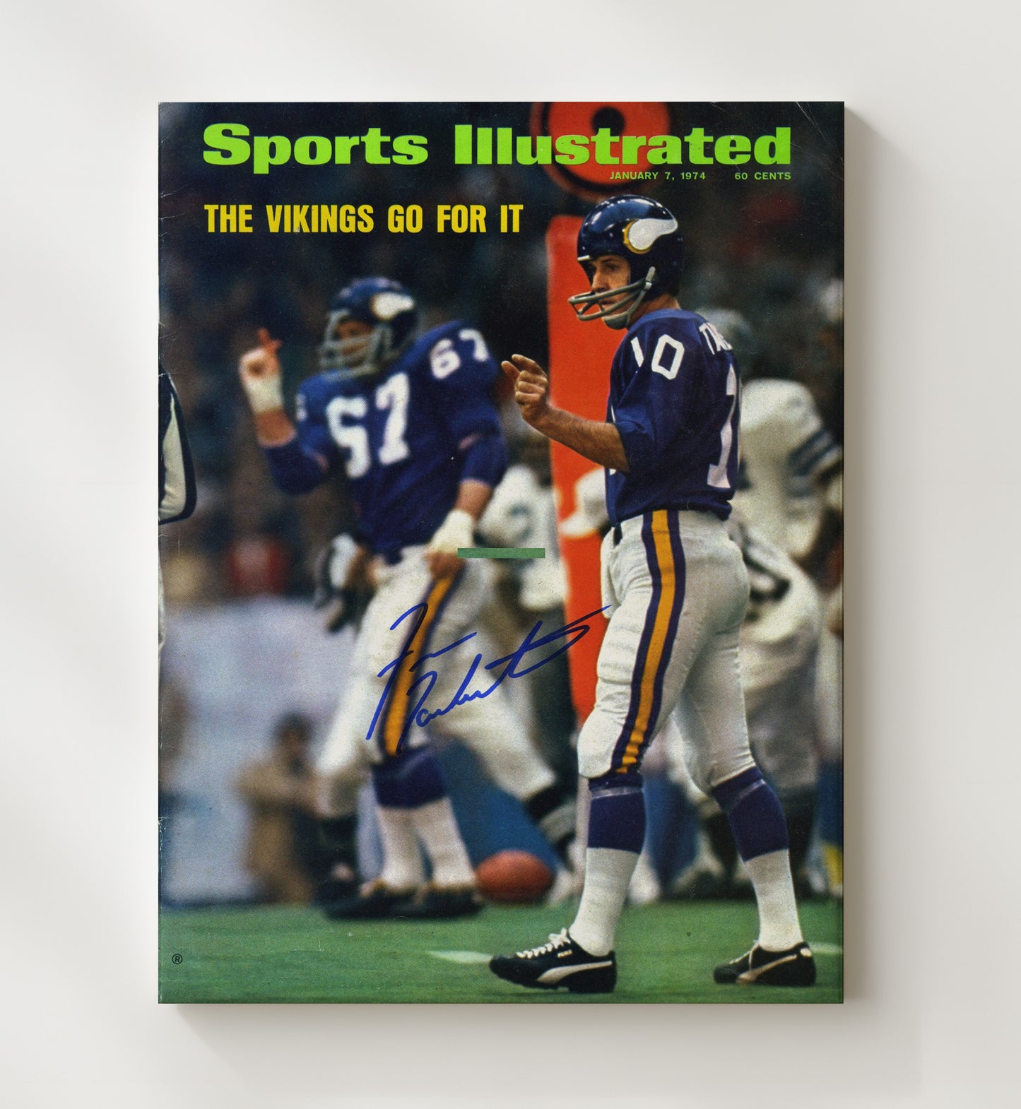 Fran Tarkenton - Viking Valor Football Wall Art - football wall art print