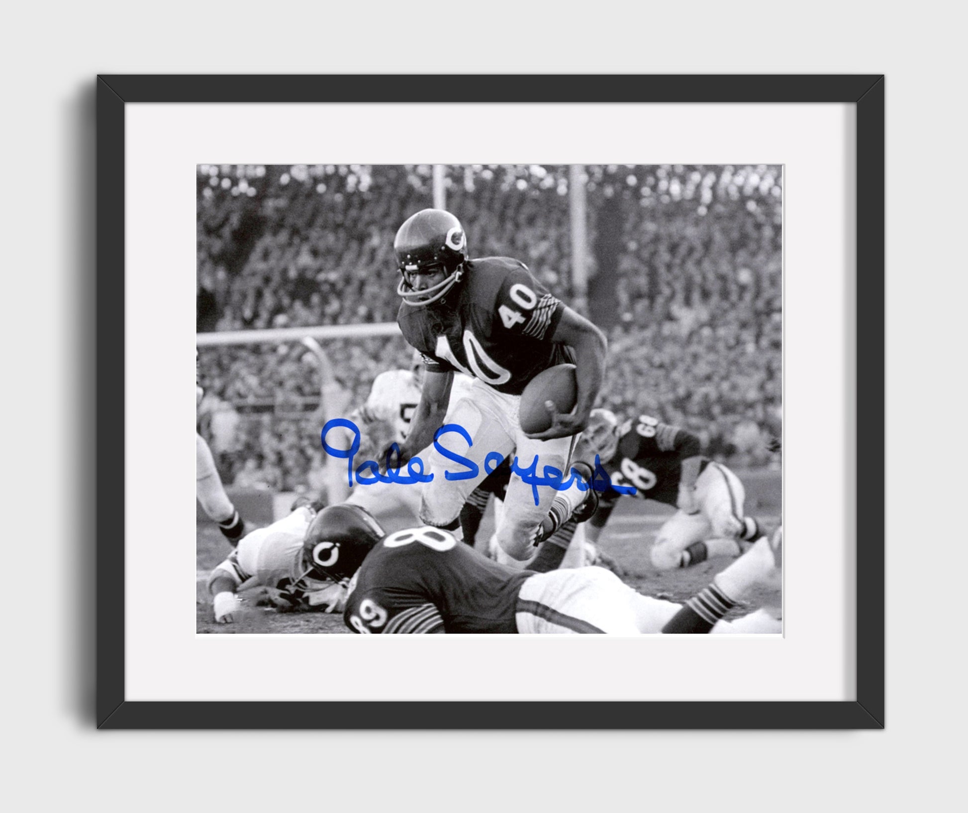 Gale Sayers - Kansas Comet in Motion Vintage Football Wall Art - 16x20 Gallery Frame football decor