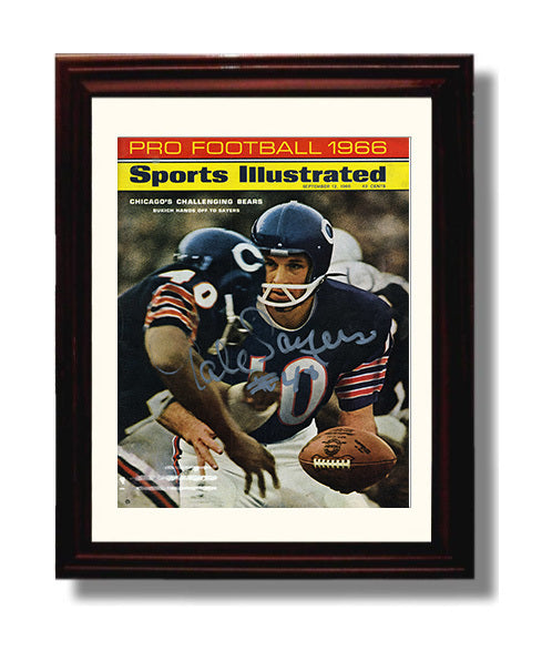Gayle Sayers - Chicago Football Bukich Hands Off Play SI Cover 1966 8x10 Canvas vintage football wall art