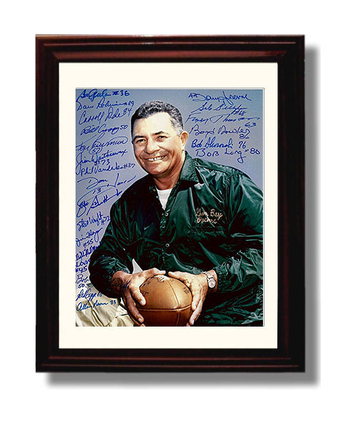 Green Bay Football - Vince Lombardi 1966 Team Signed 8x10 Canvas vintage football wall art