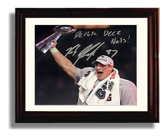 Gronkowski Trophy - Deflated Deez Nuts 8x10 Canvas vintage football wall art