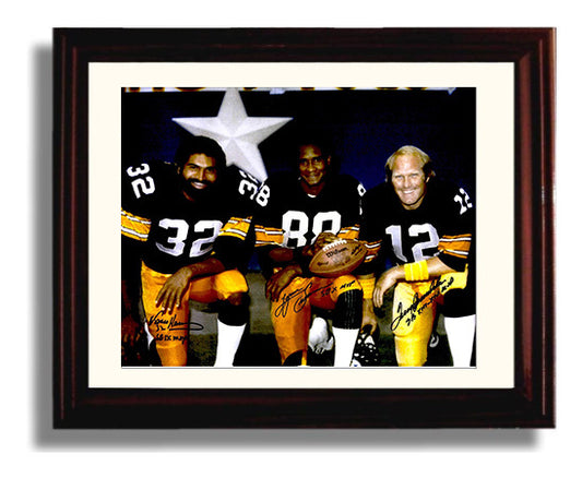 Harris Swann and Bradshaw - Steelers Dynasty 8x10 Canvas vintage football wall art