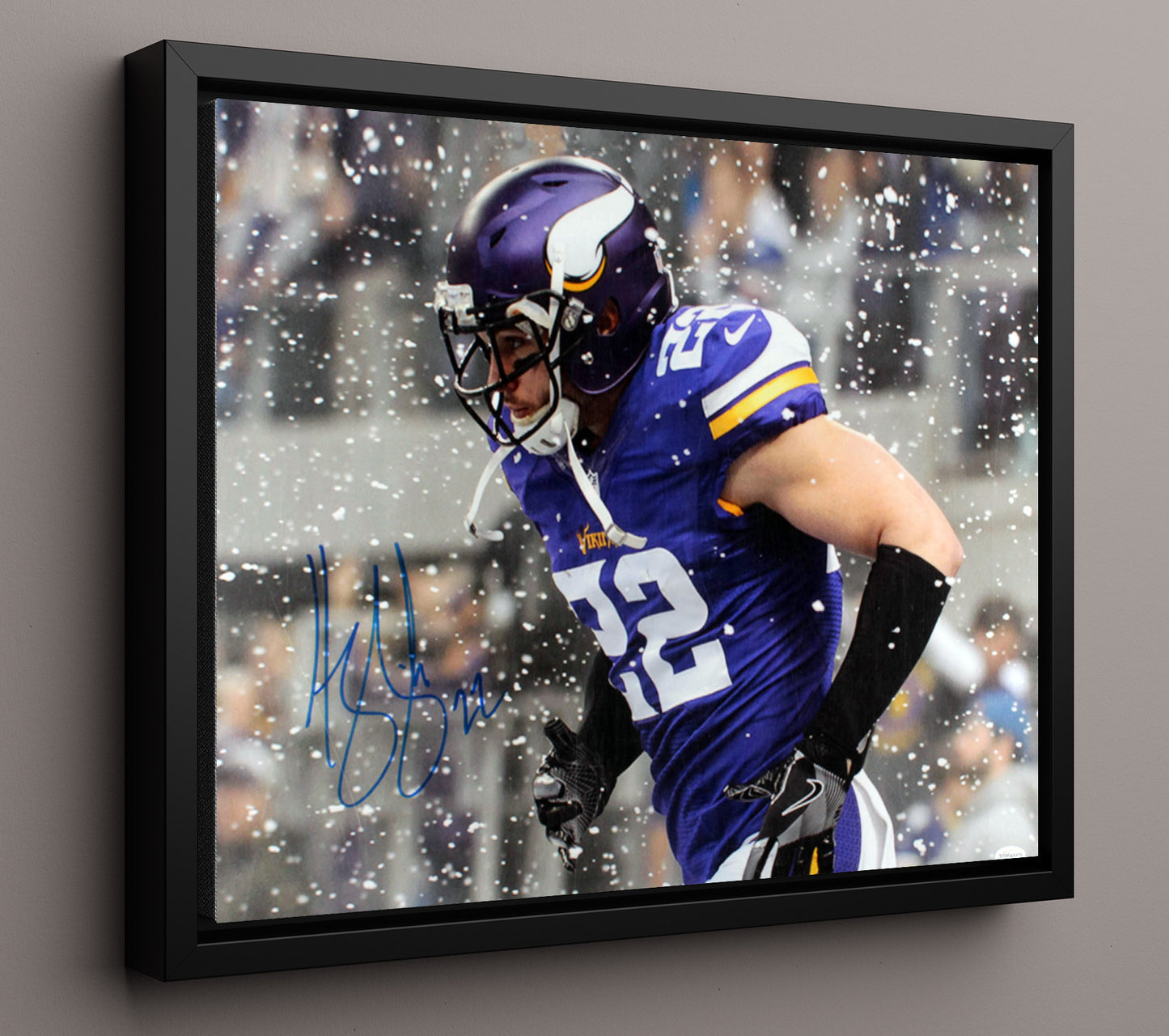 Harrison Smith - Winter Warrior Vintage Football Wall Art - 16x20 Framed Canvas football decor