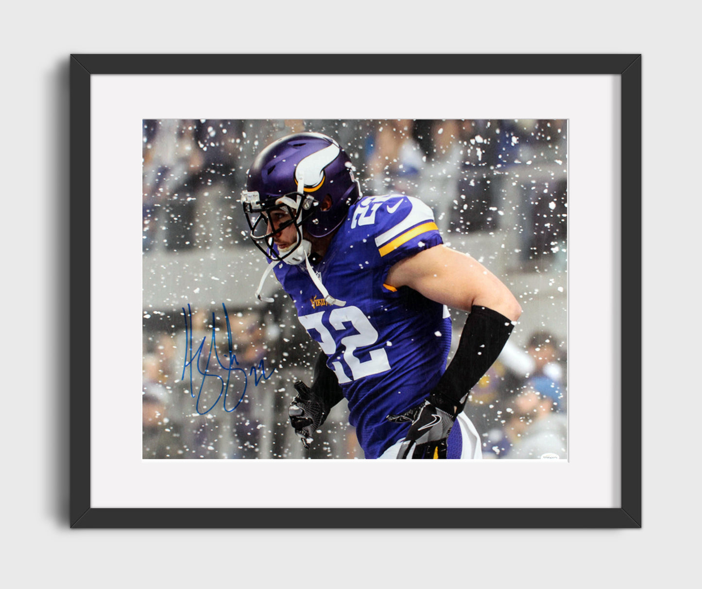 Harrison Smith - Winter Warrior Vintage Football Wall Art - 16x20 Gallery Frame football decor