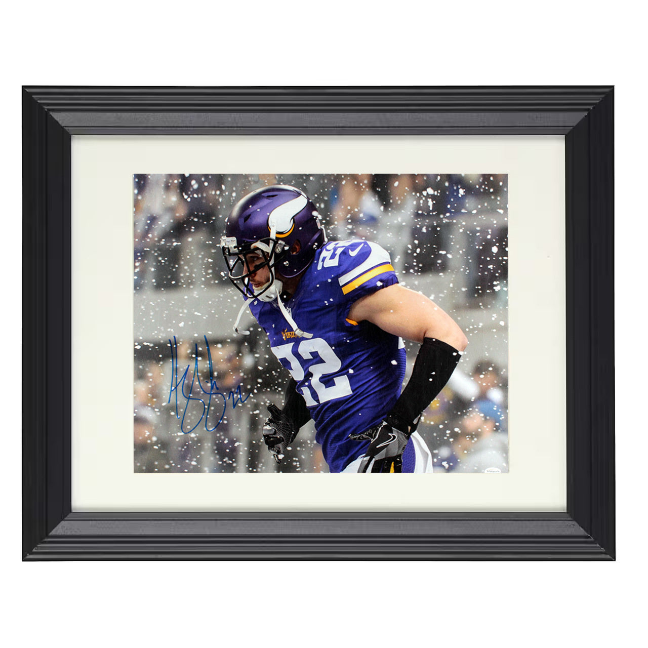 Harrison Smith – Winter Warrior – 8x10 black beveled framed football wall art