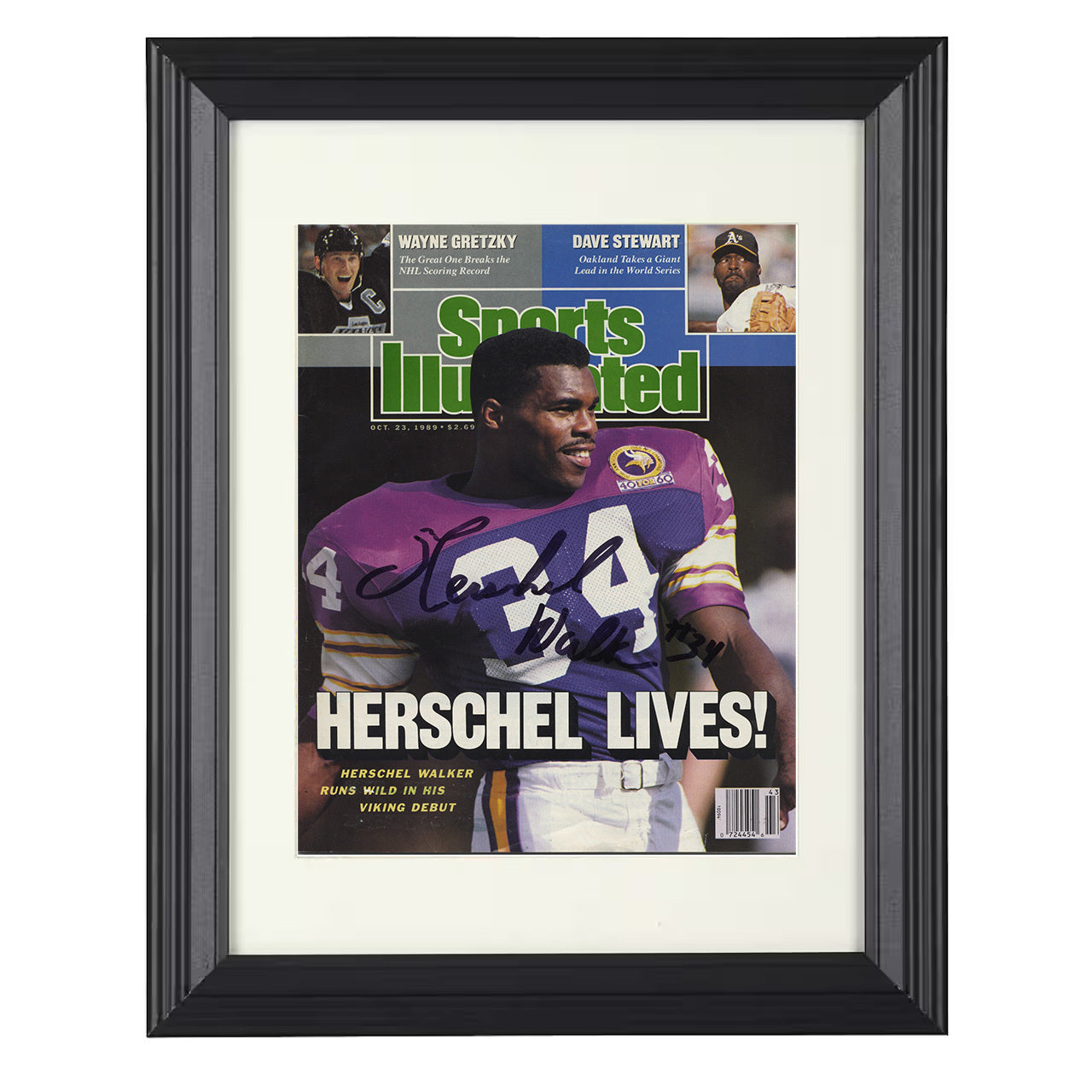 Herschel Walker – Minnesota Herschel Lives 1989 SI – 8x10 black beveled framed football wall art