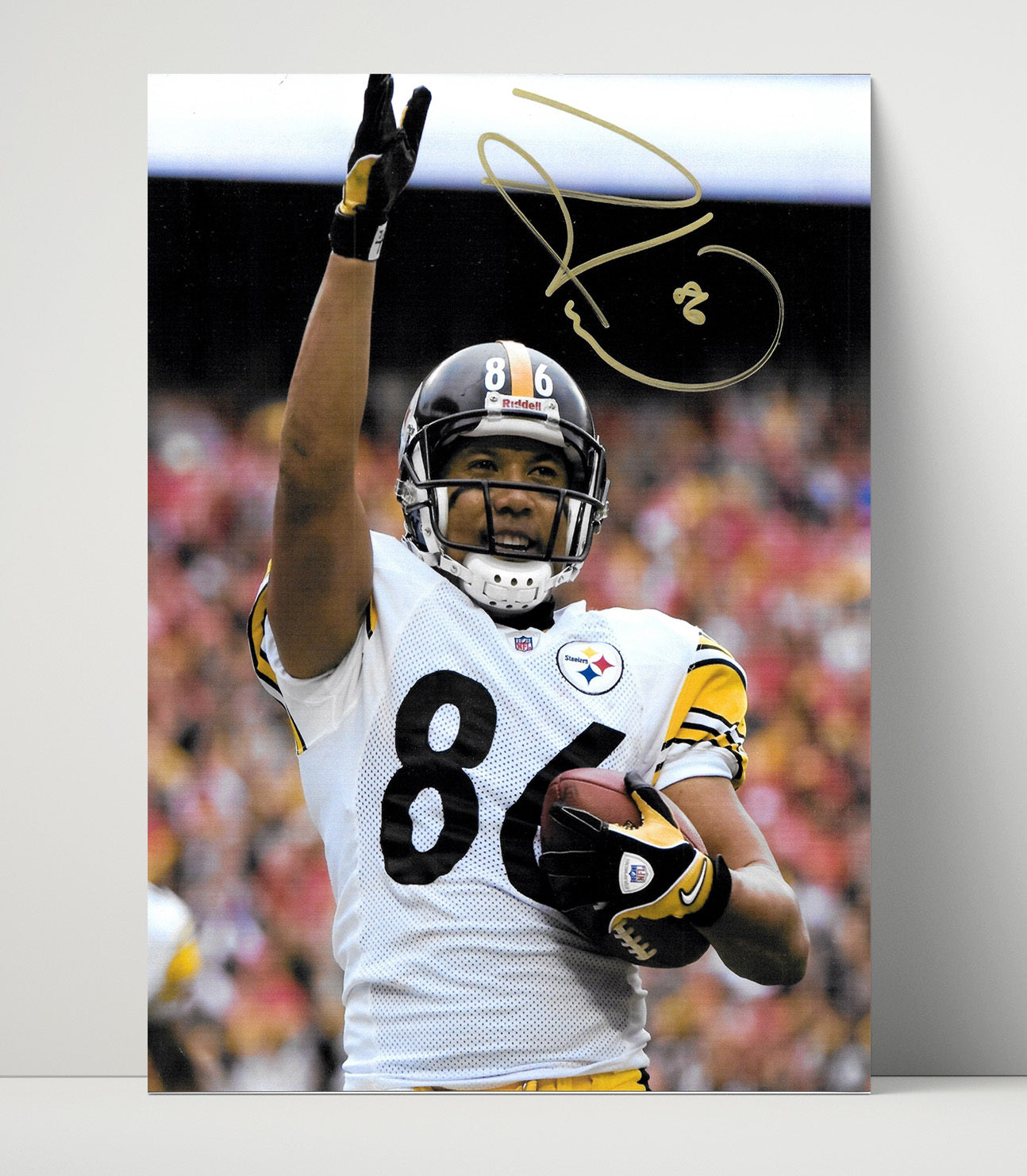 Hines Ward - Smile Assassin Vintage Football Wall Art - 16x20 Unframed Print football decor