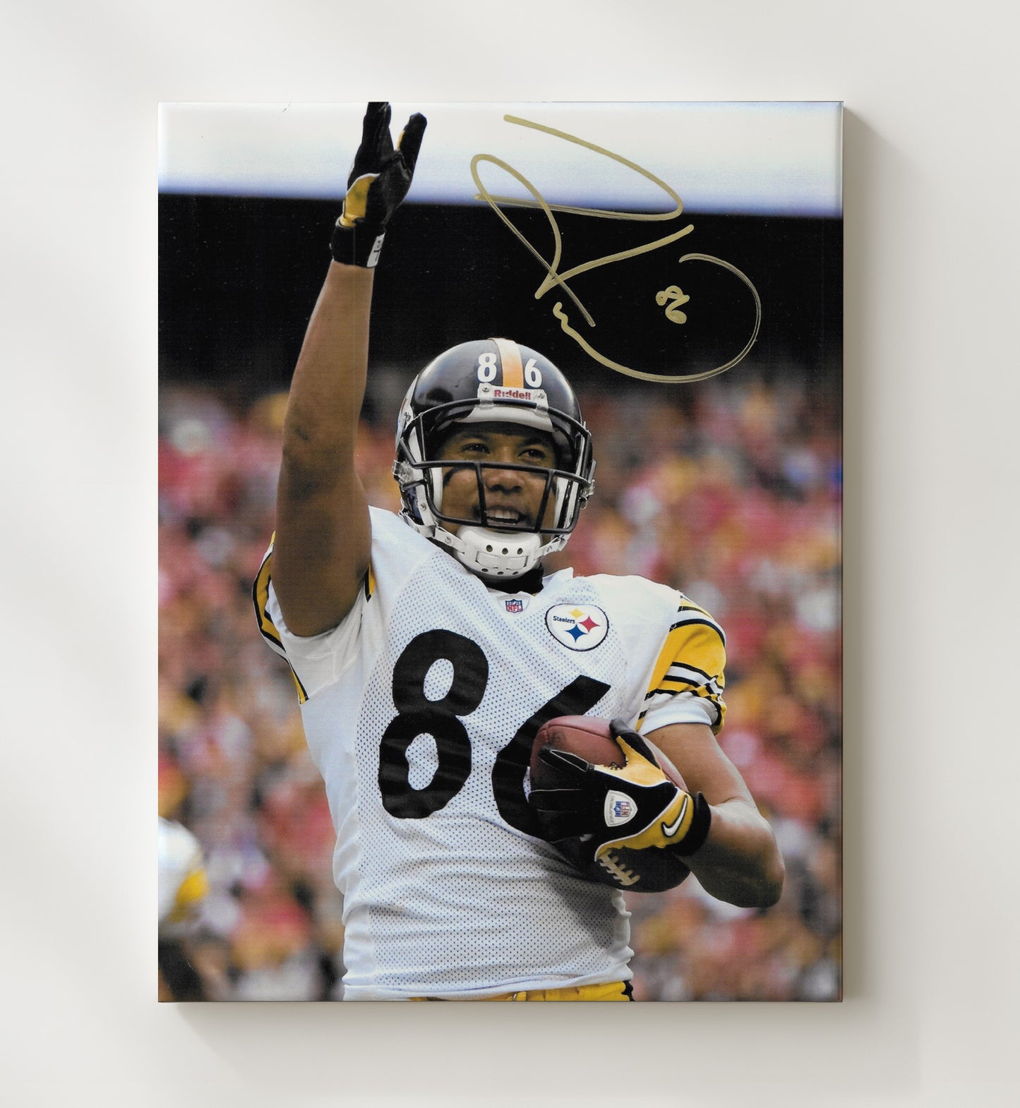 Hines Ward - Smile Assassin Vintage Football Wall Art - 20x24 Canvas football decor