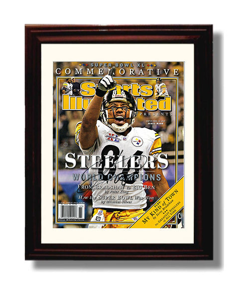 Hines Ward Super Bowl XL - Steel Celebration 8x10 Canvas vintage football wall art