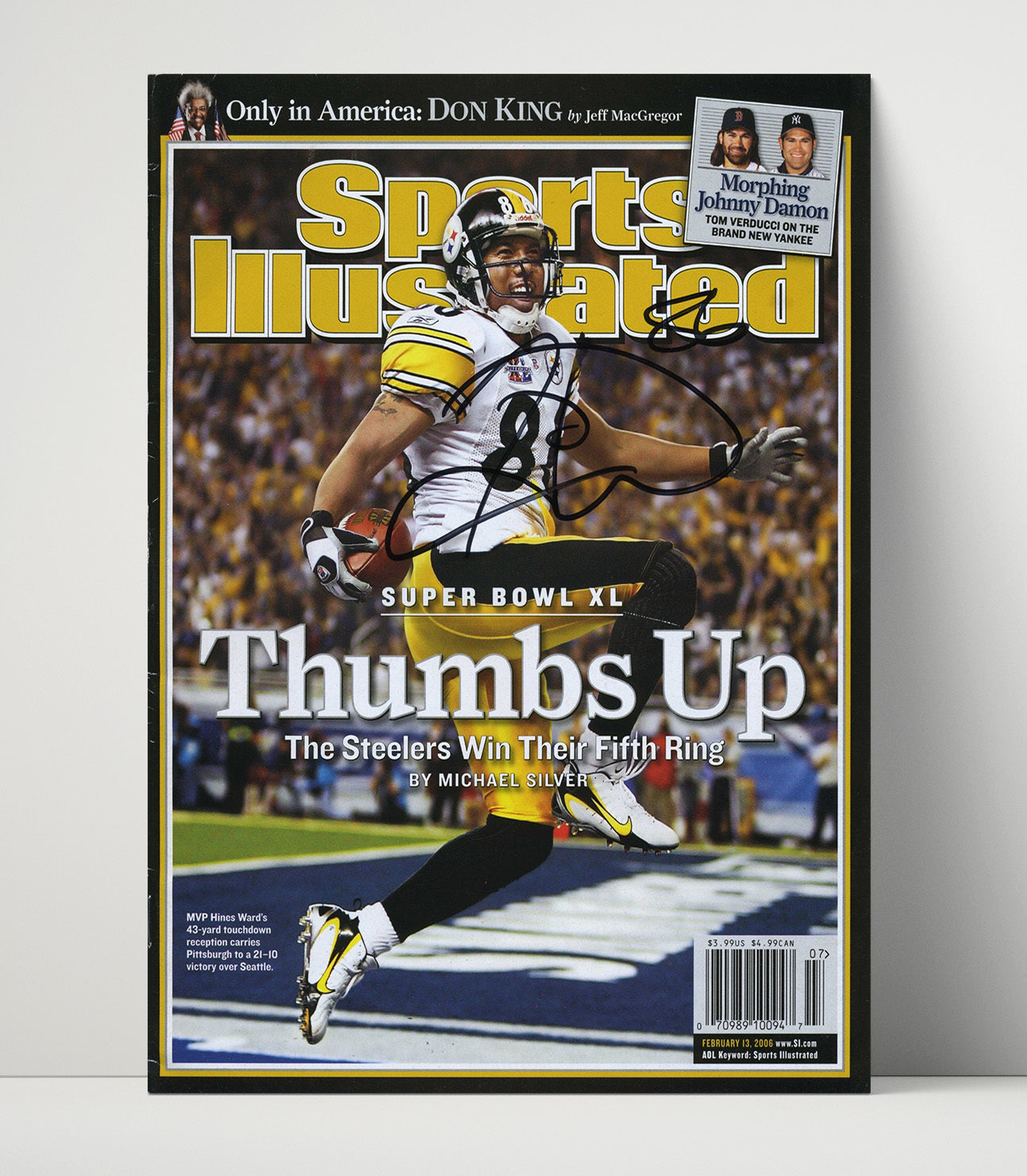 Hines Ward Thumbs Up - Fifth Ring Flair Football Wall Art - football wall art print