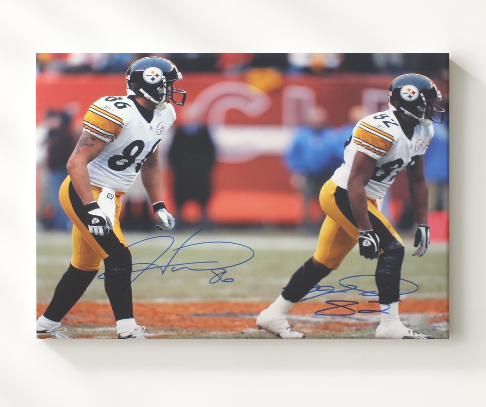 Hines Ward and Antwaan Randle El - Pittsburgh Football Dual Receiver Formation Football Wall Art - football wall art print