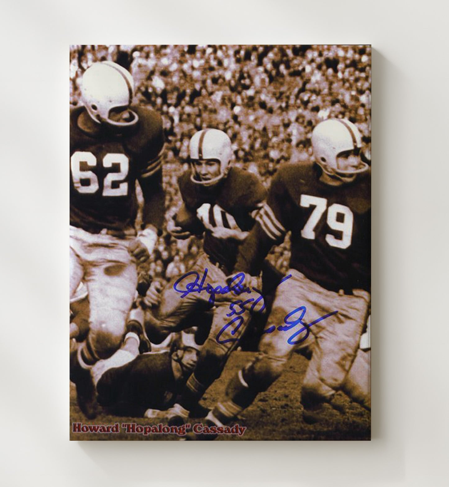 Howard Hopalong Cassady - Ohio State Football Vintage Running Play Football Wall Art - football wall art print