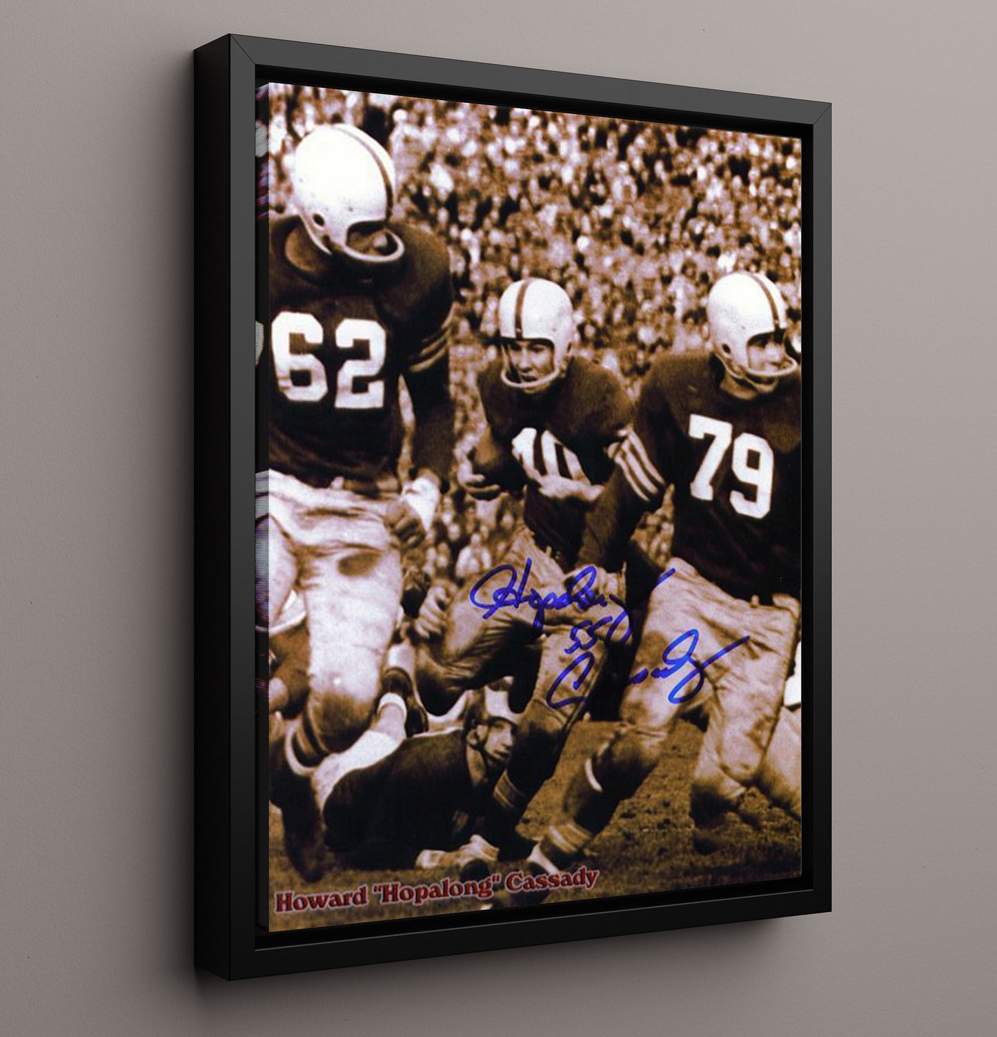 Howard Hopalong Cassady - Ohio State Football Vintage Running Play Football Wall Art - football wall art print