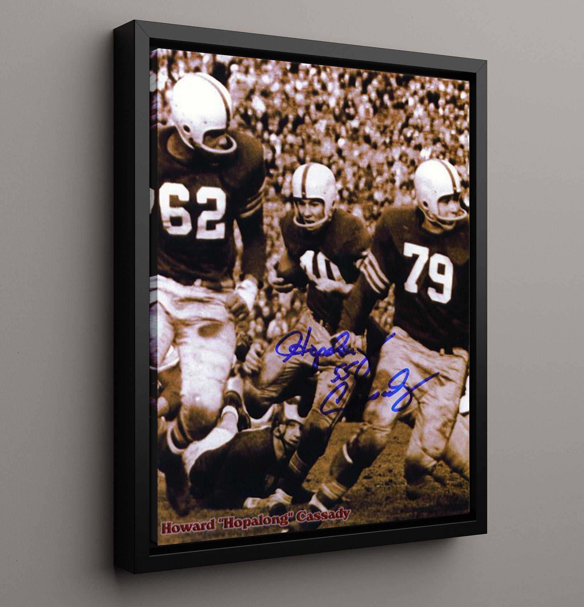 Howard Hopalong Cassady - Ohio State Football Vintage Running Play Football Wall Art - football wall art print