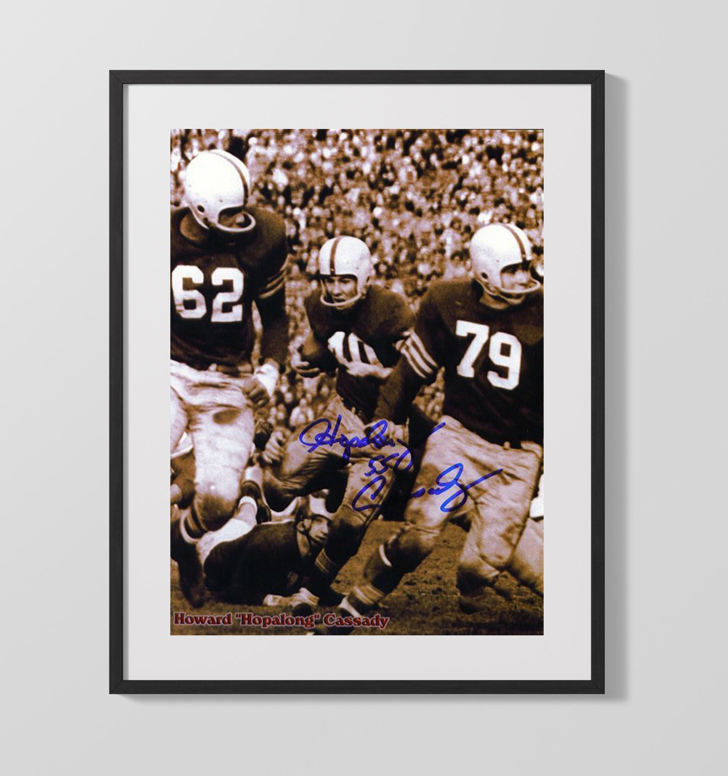 Howard Hopalong Cassady - Ohio State Football Vintage Running Play Football Wall Art - football wall art print