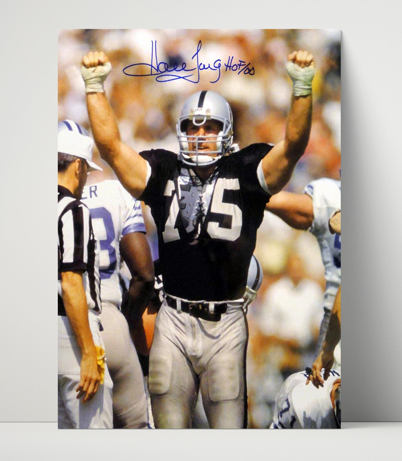 Howie Long - Silver and Black Strength Football Wall Art - football wall art print