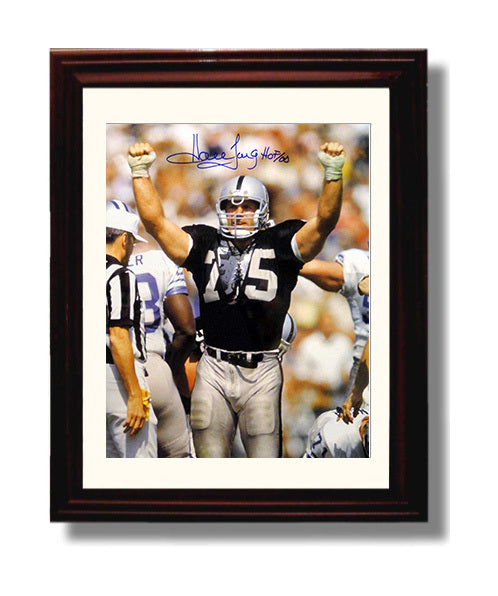 Howie Long - Silver and Black Strength 8x10 Canvas vintage football wall art