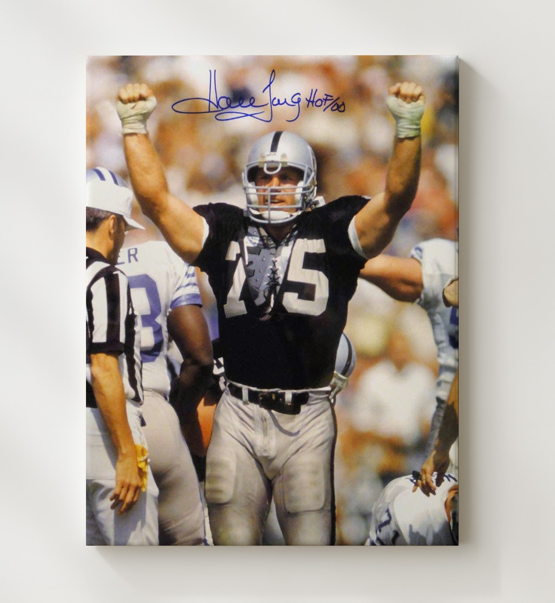 Howie Long - Silver and Black Strength Football Wall Art - football wall art print