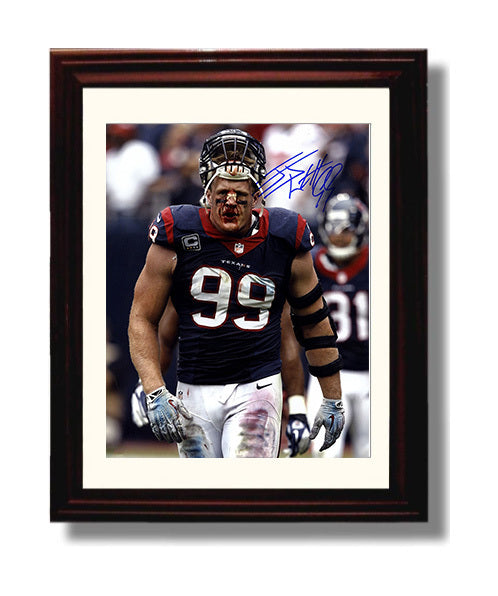 JJ Watt - Houston Football Defensive End Bloodied Face Game Moment 8x10 Canvas vintage football wall art