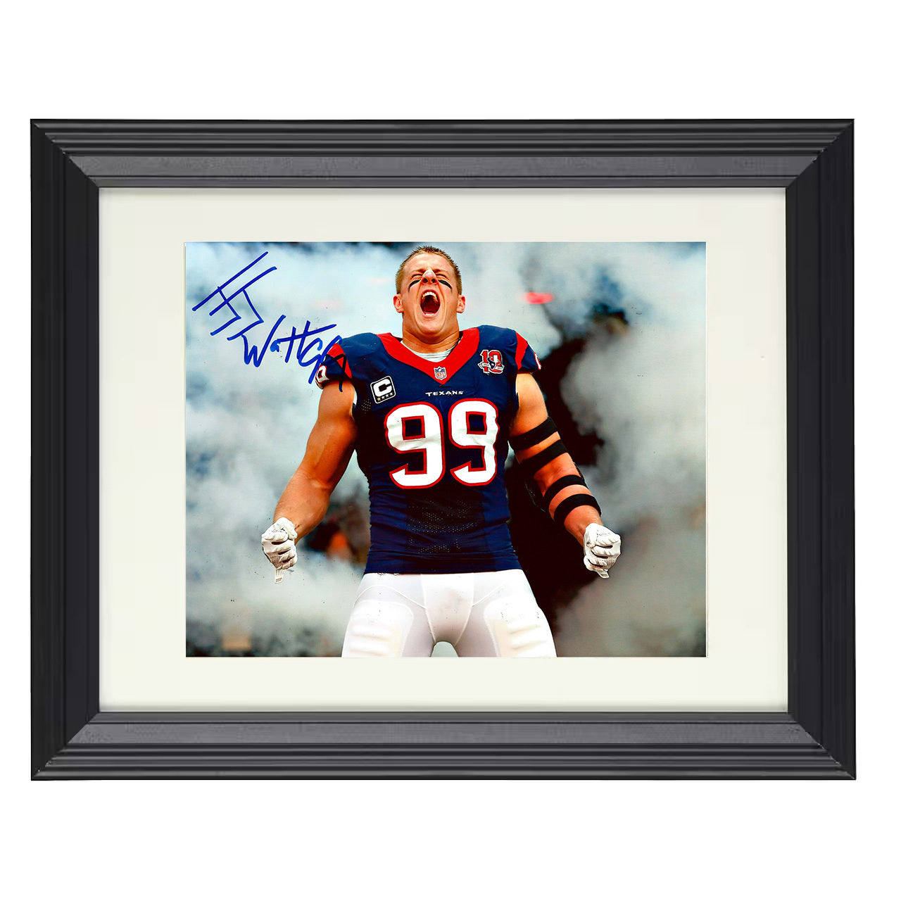 JJ Watt – Texans Powerhouse – 8x10 black beveled framed football wall art