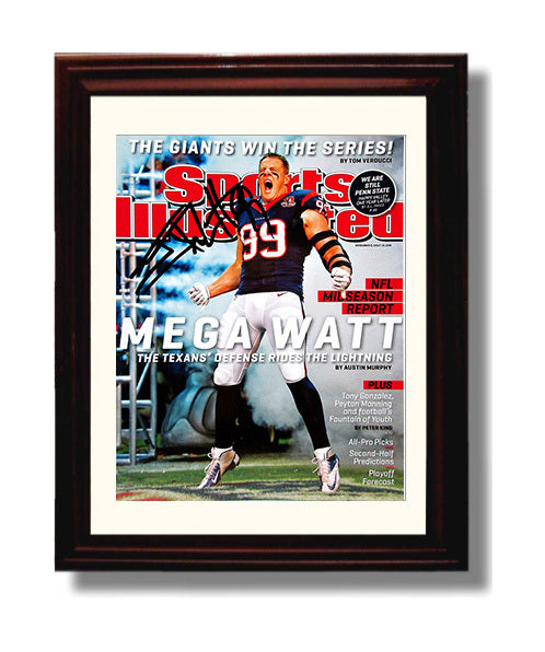 JJ Watt Mega Watt - Defense Sparks 8x10 Canvas vintage football wall art