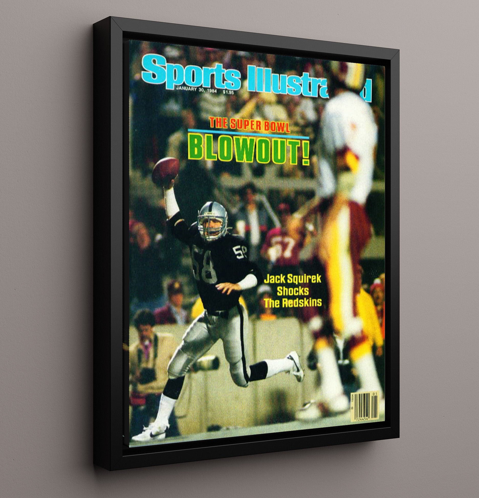 Jack Squirek - Los Angeles Football Super Bowl Xviii Interception 1984 SI Cover Football Wall Art - football wall art print