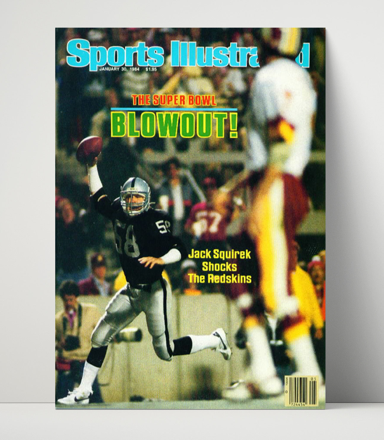 Jack Squirek - Los Angeles Football Super Bowl Xviii Interception 1984 SI Cover Football Wall Art - football wall art print