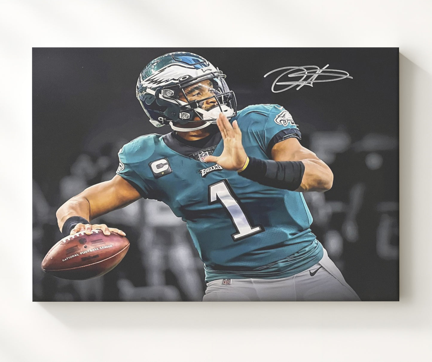 Jalen Hurts - Fly Eagles Fly Football Wall Art - football wall art print