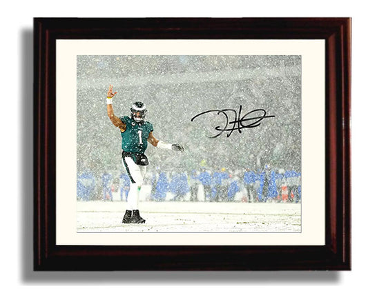 Jalen Hurts - Philadelphia Football Snow Game Celebration 8x10 Canvas vintage football wall art
