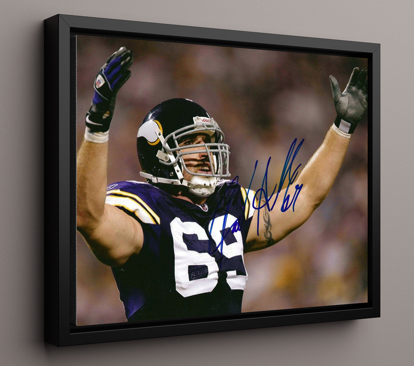 Jared Allen - Minnesota Football Sack Celebration Arms Raised Football Wall Art - football wall art print