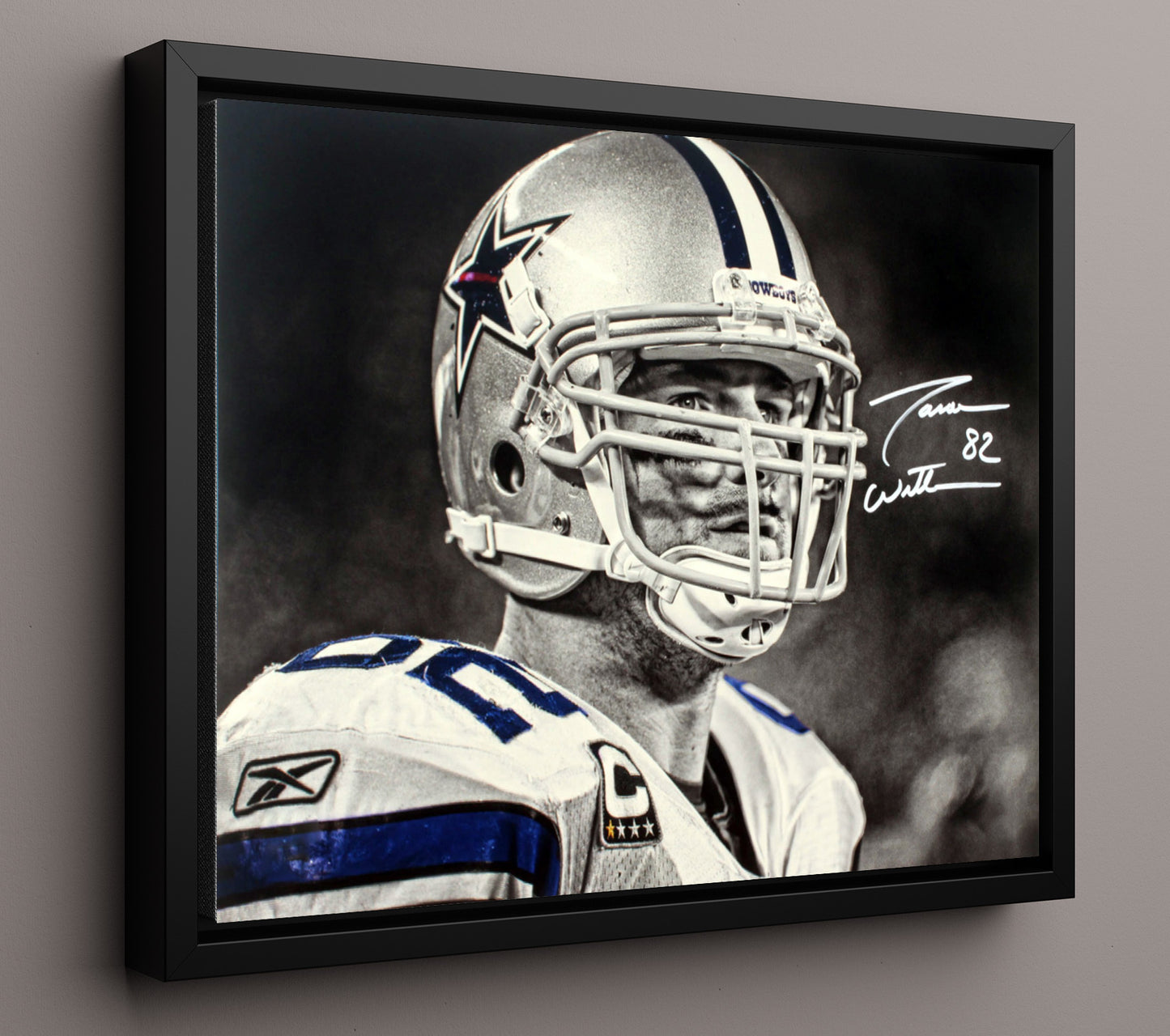 Jason Witten - Dallas Football Helmet Portrait Football Wall Art - football wall art print