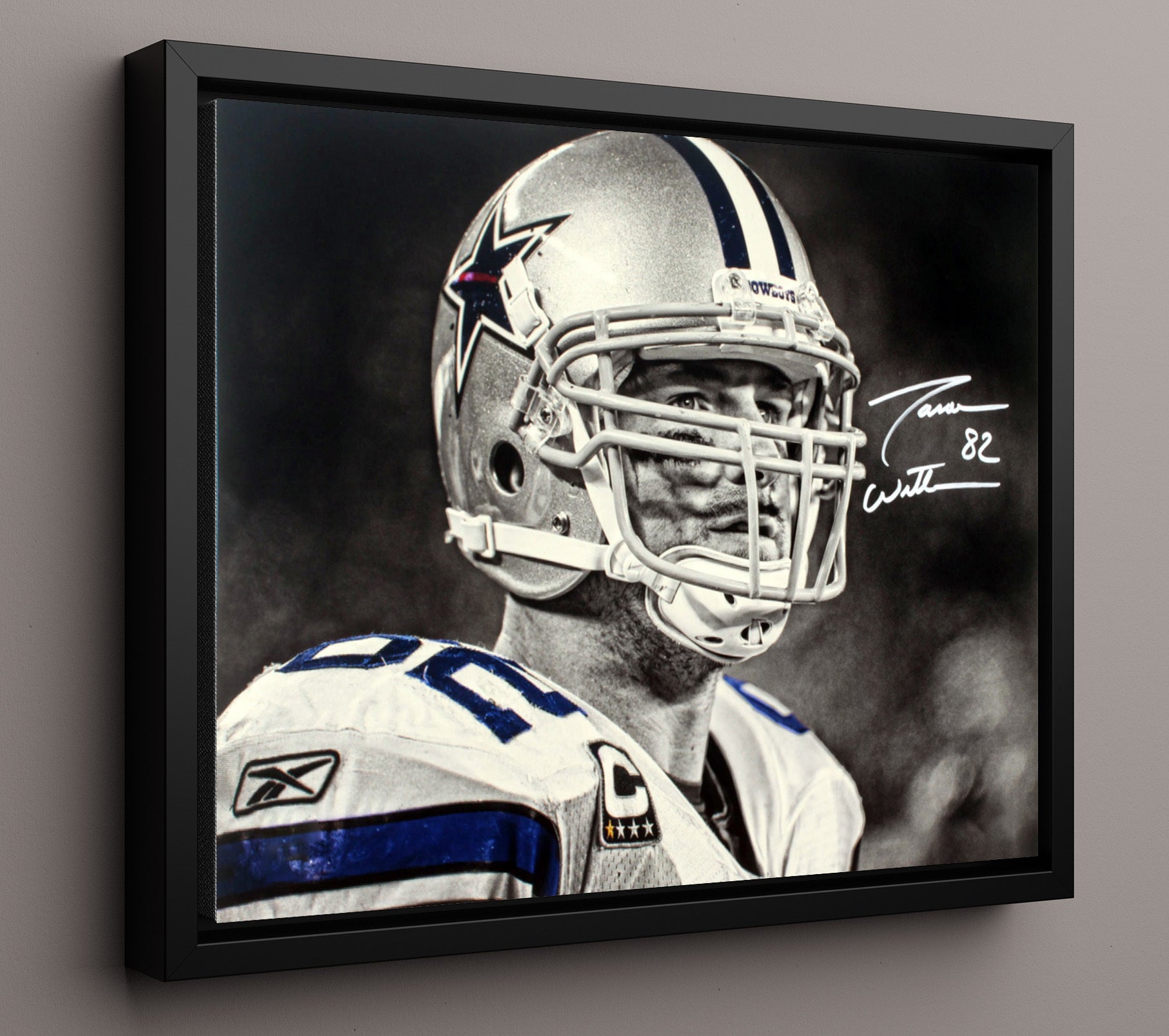 Jason Witten - Dallas Football Helmet Portrait Football Wall Art - football wall art print