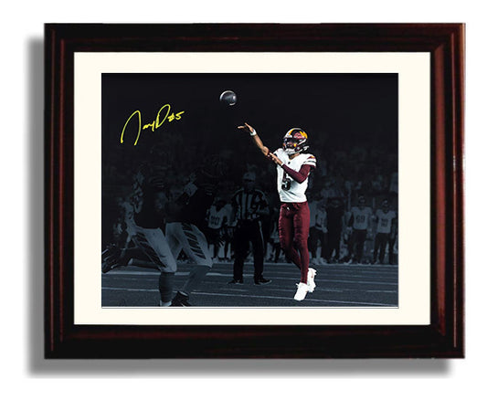 Jayden Daniels Throw - Rookie Fire 8x10 Canvas vintage football wall art