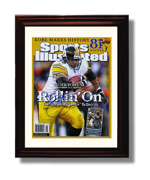 Jerome Bettis - Pittsburgh Football Super Bowl XL the Bus Rollin on 2006 SI Cover 8x10 Canvas vintage football wall art