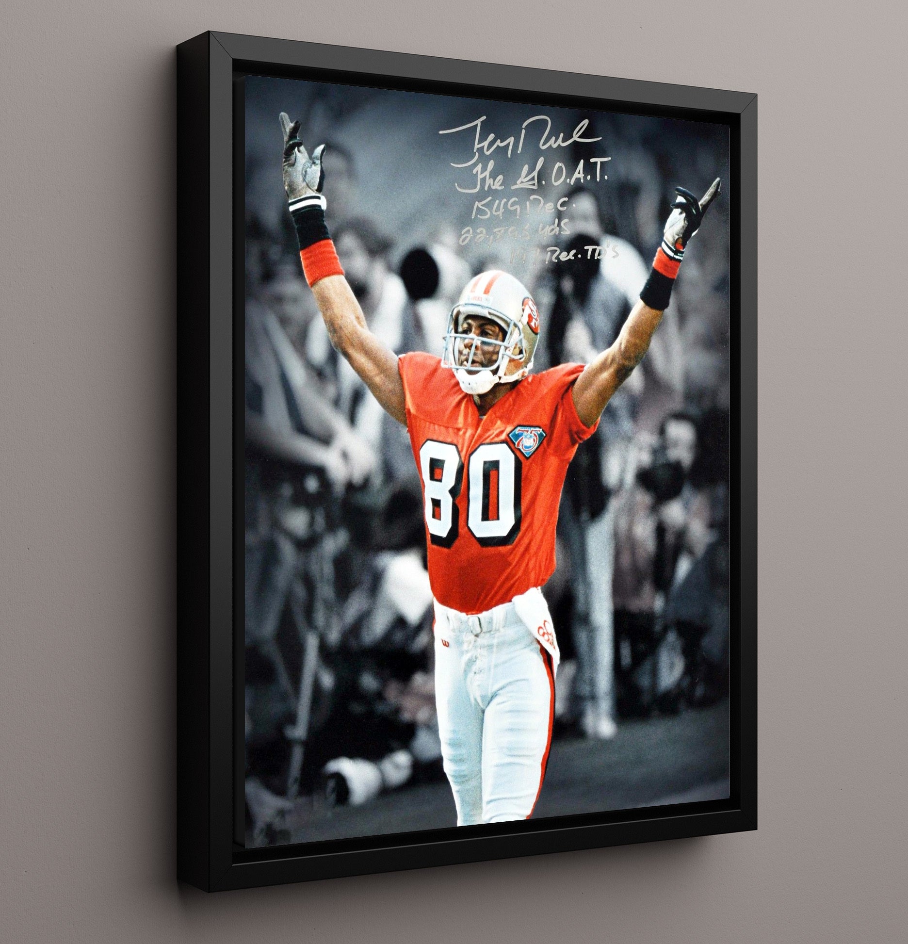 Jerry Rice - the Goat Football Wall Art - football wall art print