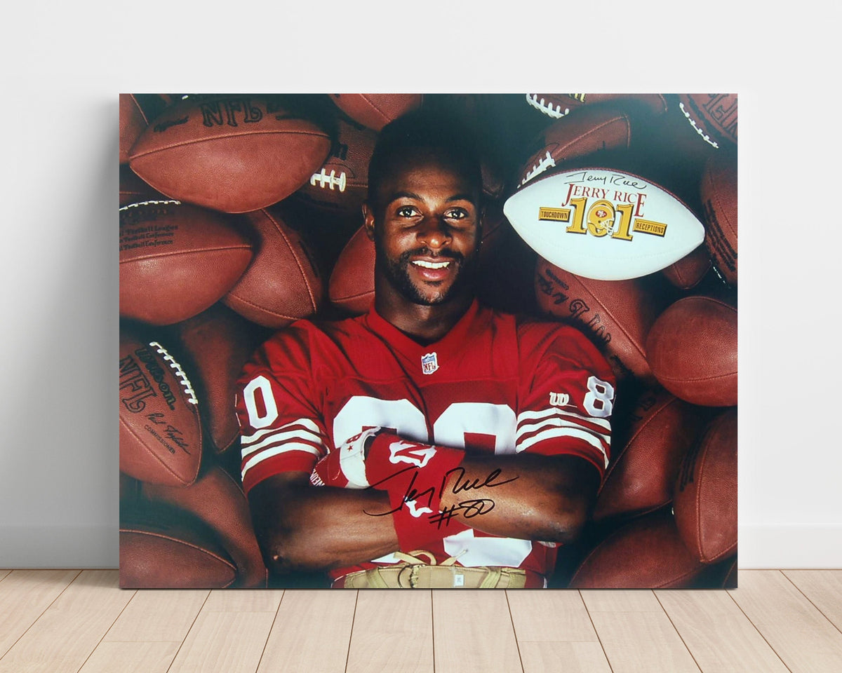 Jerry Rice 101 – King of TDs unframed football poster print