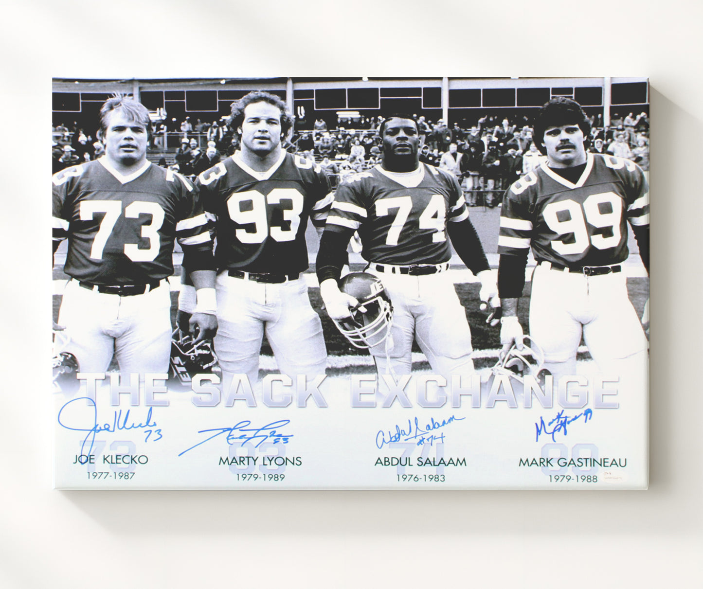 Jets Sack Exchange - QB Killers United Vintage Football Wall Art - 20x24 Canvas football decor