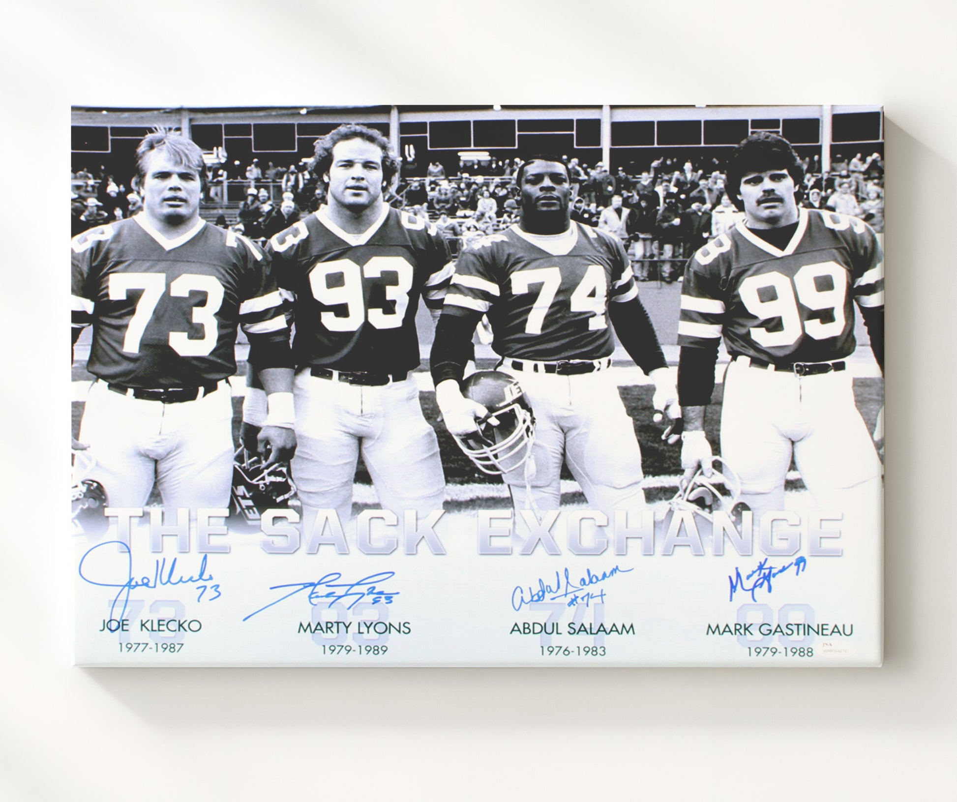 Jets Sack Exchange - QB Killers United Vintage Football Wall Art - 20x24 Canvas football decor