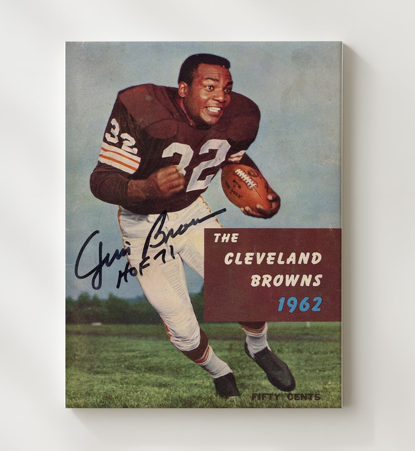 Jim Brown - 1962 Dominance Football Wall Art - football wall art print