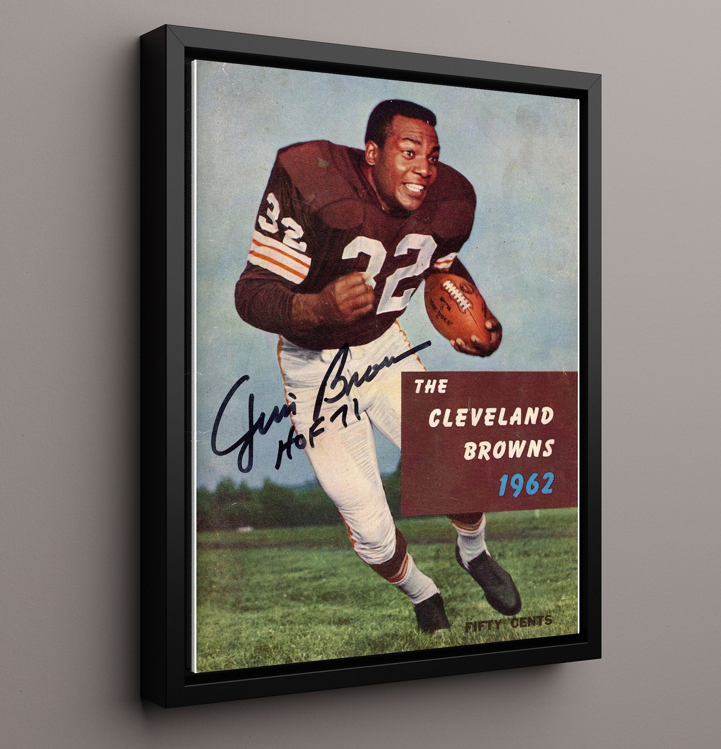 Jim Brown - 1962 Dominance Football Wall Art - football wall art print