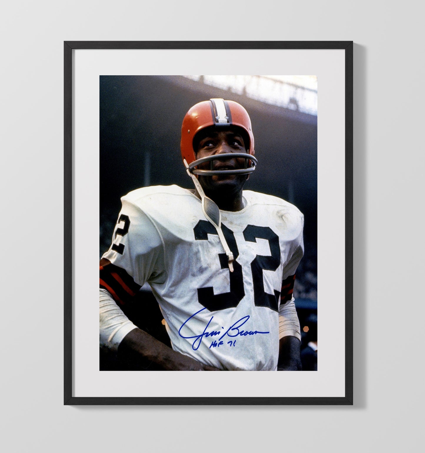 Jim Brown - Cleveland Football Classic Running Back Portrait Hof 71 Football Wall Art - football wall art print